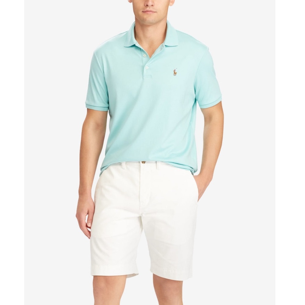 POLO RALPH LAUREN MEN'S STRETCH CLASSIC-FIT 9 CHINO SHORTS SIZE 38 WHITE